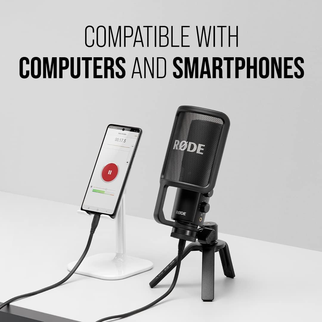 Buy RØDE,RØDE NT-USB+ Professional-Grade USB Microphone for Recording Exceptional Audio Directly to a Computer or Mobile Device , black - Gadcet UK | UK | London | Scotland | Wales| Near Me | Cheap | Pay In 3 | Microphones